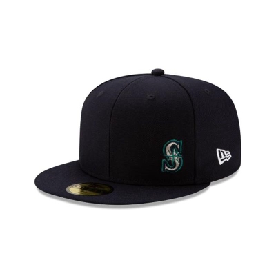 Blue Seattle Mariners Hat - New Era MLB Flawless 59FIFTY Fitted Caps USA5984210